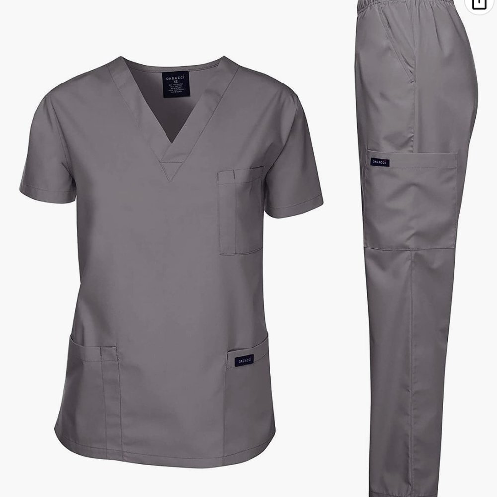 Dagacci Scrubs Medical Uniform Set - Grey